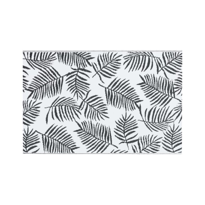 Tapis d'extérieur Blanc et noir 120x180 cm PP