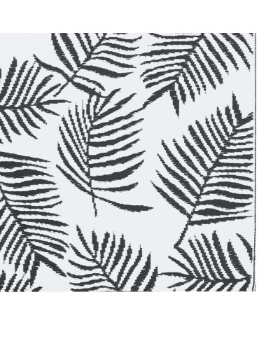 Tapis d'extérieur Blanc et noir 120x180 cm PP