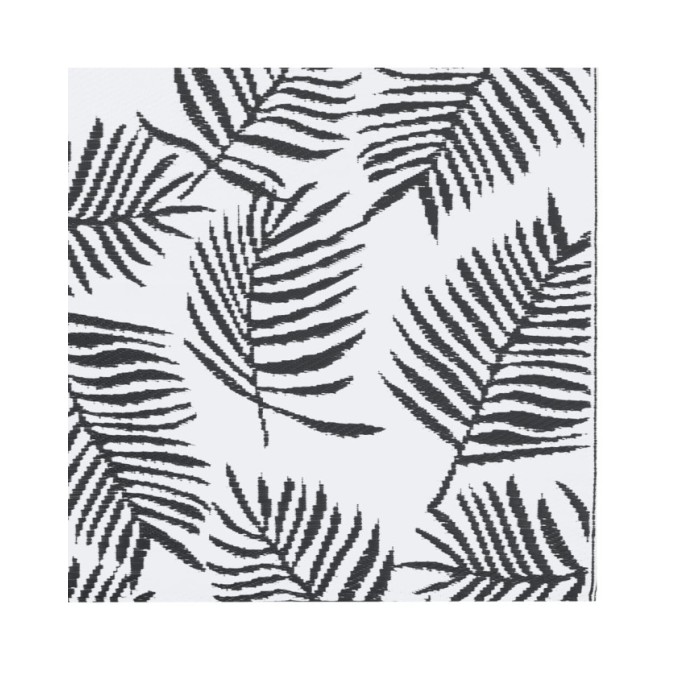 Tapis d'extérieur Blanc et noir 120x180 cm PP