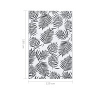 Tapis d'extérieur Blanc et noir 120x180 cm PP
