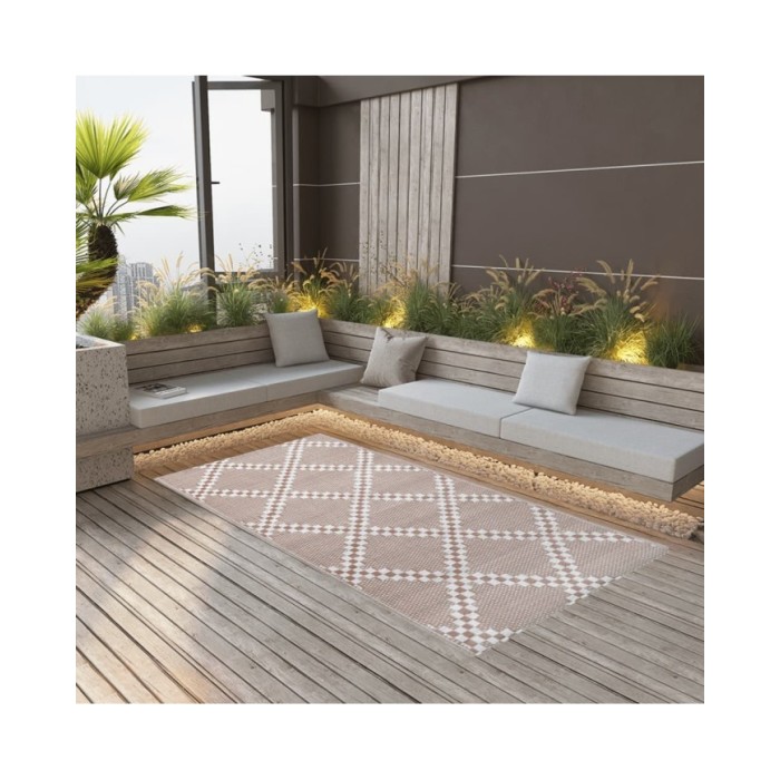 Tapis d'extérieur Marron 190x290 cm PP