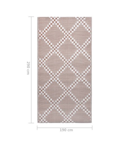 Tapis d'extérieur Marron 190x290 cm PP