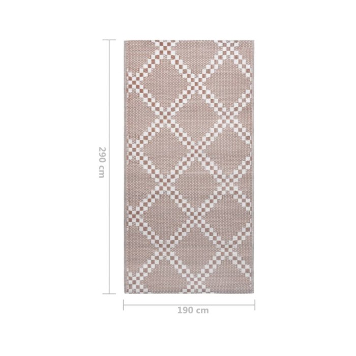 Tapis d'extérieur Marron 190x290 cm PP