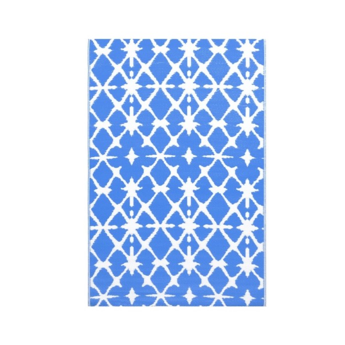 Tapis d'extérieur Bleu et blanc 120x180 cm PP