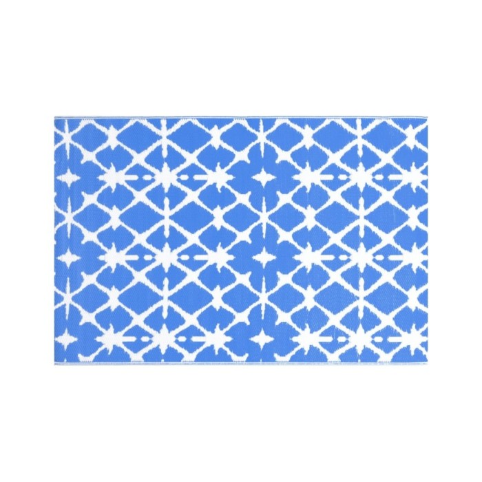 Tapis d'extérieur Bleu et blanc 120x180 cm PP