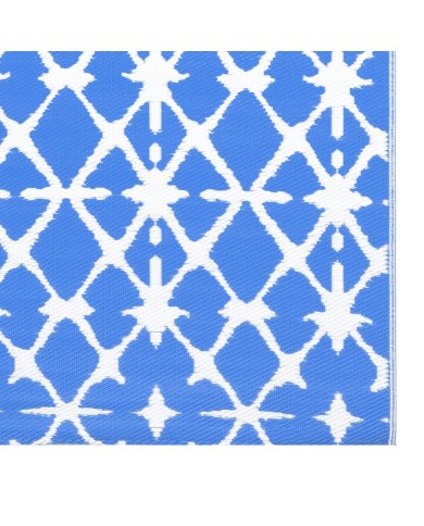 Tapis d'extérieur Bleu et blanc 120x180 cm PP