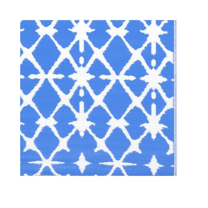 Tapis d'extérieur Bleu et blanc 120x180 cm PP