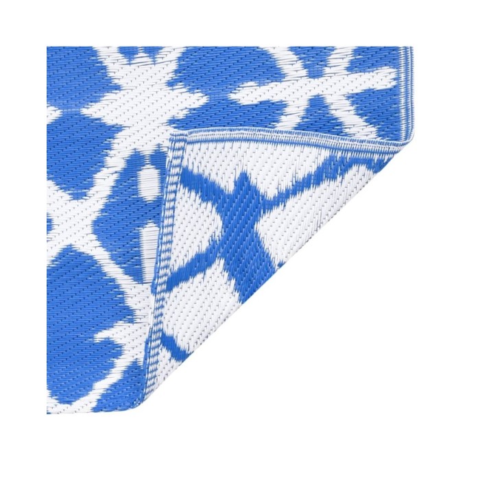 Tapis d'extérieur Bleu et blanc 120x180 cm PP