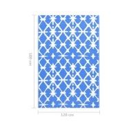 Tapis d'extérieur Bleu et blanc 120x180 cm PP