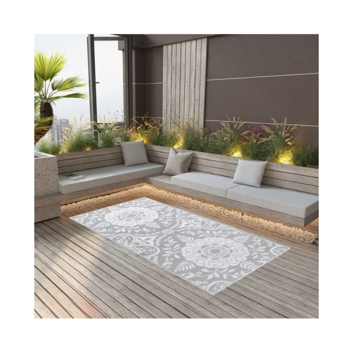 Tapis d'extérieur Gris clair 160x230 cm PP
