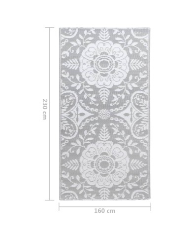 Tapis d'extérieur Gris clair 160x230 cm PP