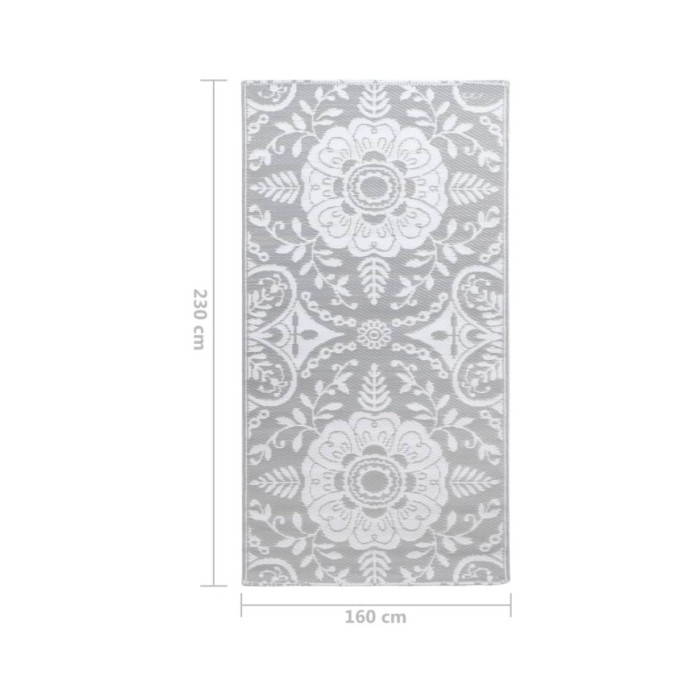 Tapis d'extérieur Gris clair 160x230 cm PP