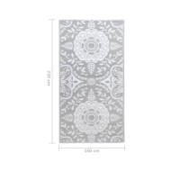Tapis d'extérieur Gris clair 160x230 cm PP