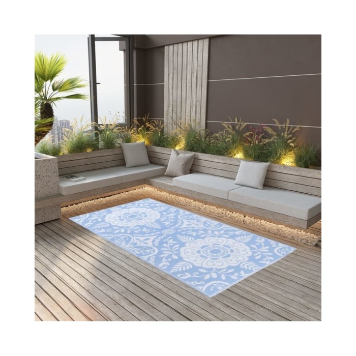 Tapis d'extérieur Bleu azuré 190x290 cm PP