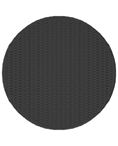 Table de jardin Noir 70x70x73 cm Résine tressée