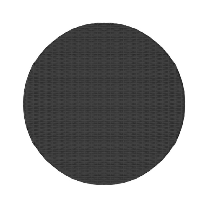 Table de jardin Noir 70x70x73 cm Résine tressée