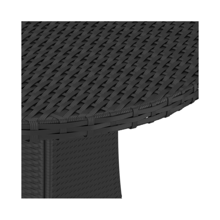 Table de jardin Noir 70x70x73 cm Résine tressée