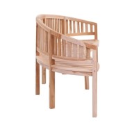 Banc de jardin en forme de banane 200 cm Bois de teck solide