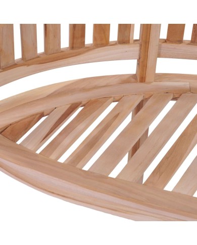 Banc de jardin en forme de banane 200 cm Bois de teck solide