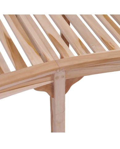 Banc de jardin en forme de banane 200 cm Bois de teck solide