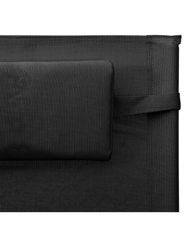 Chaise longue Textilène Noir et gris