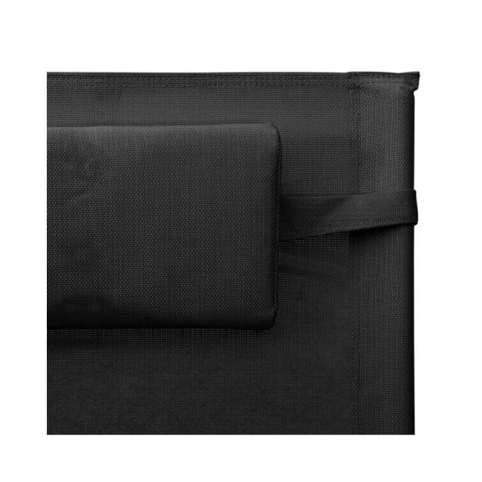 Chaise longue Textilène Noir et gris