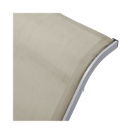 Chaise longue Textilène et aluminium Crème