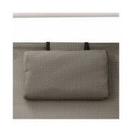 Chaise longue double avec auvent Textilène Taupe