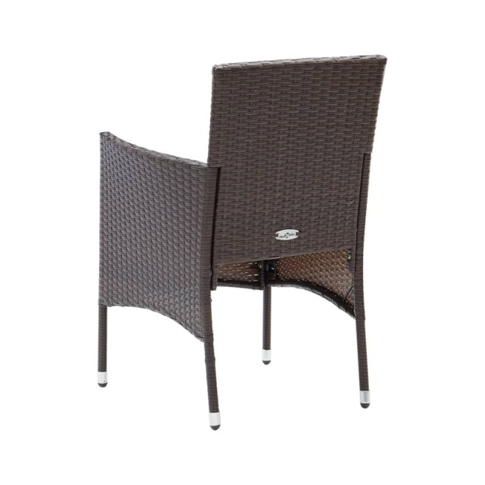 Chaises de salle à manger de jardin 4 pcs Résine tressée Marron