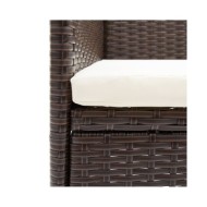 Chaises de salle à manger de jardin 4 pcs Résine tressée Marron