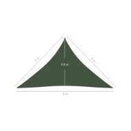 Voile d'ombrage 160 g/m² Vert foncé 5x5x6 m PEHD