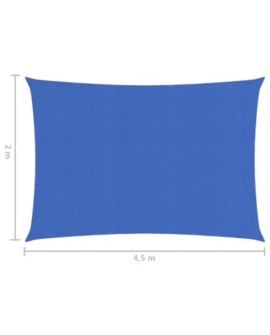 Voile d'ombrage 160 g/m² Bleu 2x4,5 m PEHD