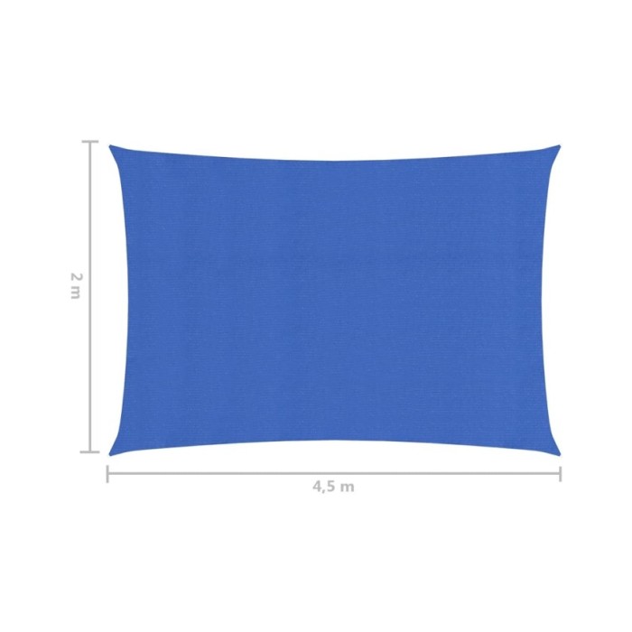 Voile d'ombrage 160 g/m² Bleu 2x4,5 m PEHD
