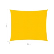 Voile d'ombrage 160 g/m² Jaune 3,6x3,6 m PEHD