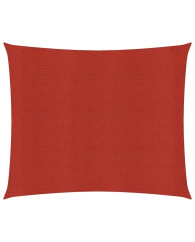 Voile d'ombrage 160 g/m² Rouge 3,6x3,6 m PEHD