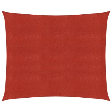 Voile d'ombrage 160 g/m² Rouge 3,6x3,6 m PEHD