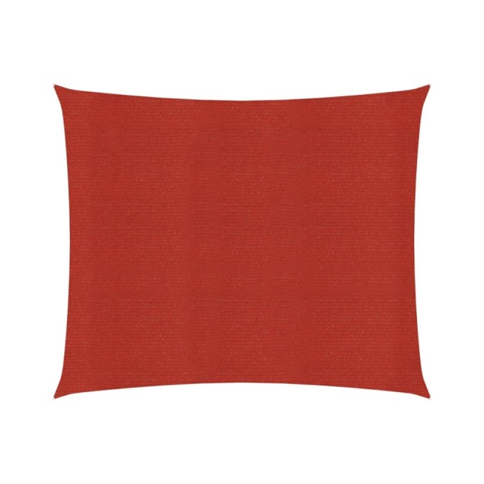 Voile d'ombrage 160 g/m² Rouge 3,6x3,6 m PEHD