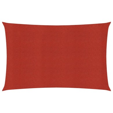 Voile d'ombrage 160 g/m² Rouge 2x4,5 m PEHD