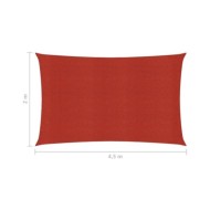 Voile d'ombrage 160 g/m² Rouge 2x4,5 m PEHD