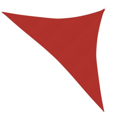 Voile d'ombrage 160 g/m² Rouge 5x5x6 m PEHD
