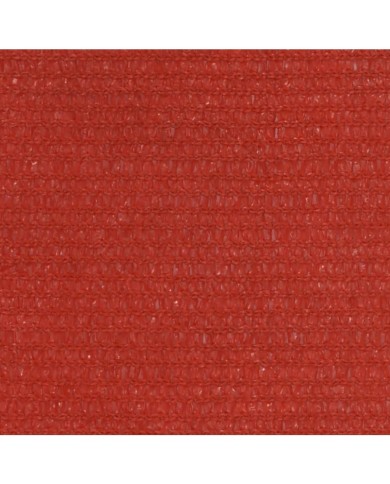 Voile d'ombrage 160 g/m² Rouge 5x5x6 m PEHD