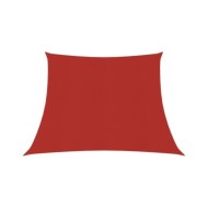 Voile d'ombrage 160 g/m² Rouge 4/5x3 m PEHD