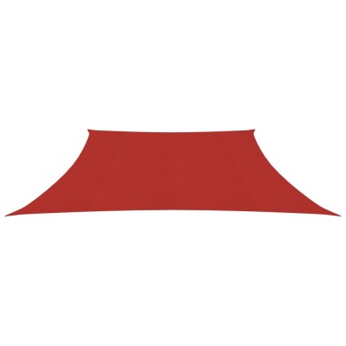 Voile d'ombrage 160 g/m² Rouge 4/5x3 m PEHD