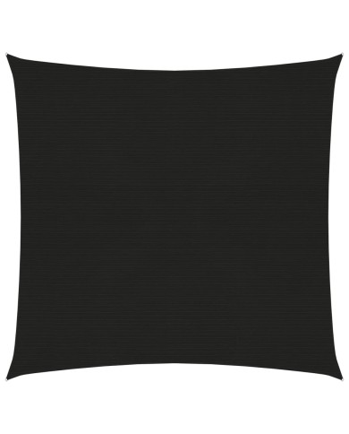 Voile d'ombrage 160 g/m² Noir 3,6x3,6 m PEHD