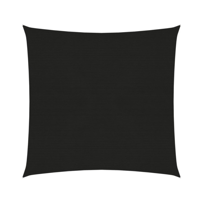 Voile d'ombrage 160 g/m² Noir 3,6x3,6 m PEHD