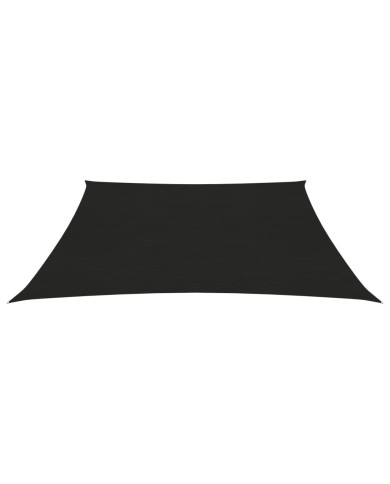 Voile d'ombrage 160 g/m² Noir 3,6x3,6 m PEHD