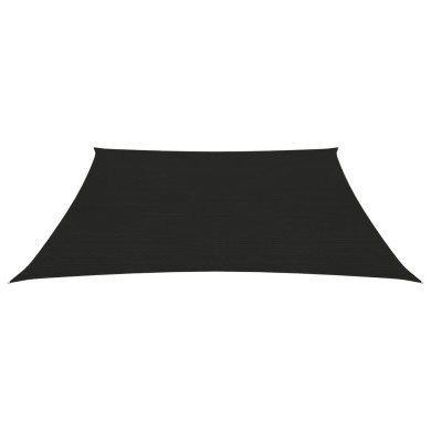 Voile d'ombrage 160 g/m² Noir 3,6x3,6 m PEHD