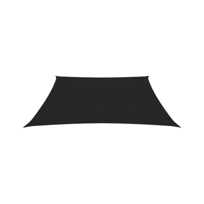 Voile d'ombrage 160 g/m² Noir 3,6x3,6 m PEHD