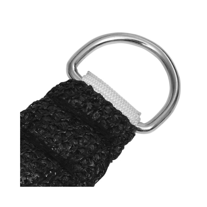 Voile d'ombrage 160 g/m² Noir 3,6x3,6 m PEHD