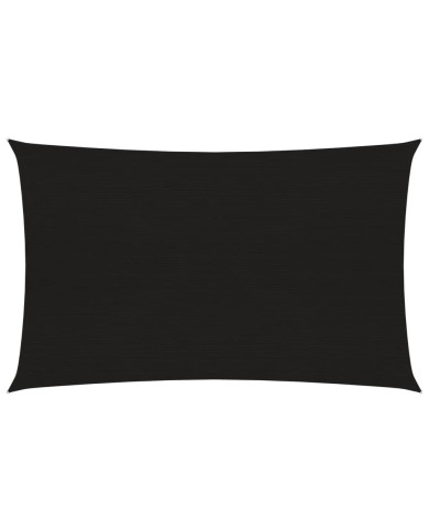 Voile d'ombrage 160 g/m² Noir 2x4,5 m PEHD